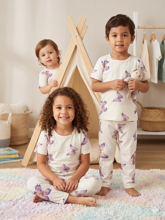 Ultra-Soft Organic Cotton 2-Piece Pajama Set - Butterfly Dreams