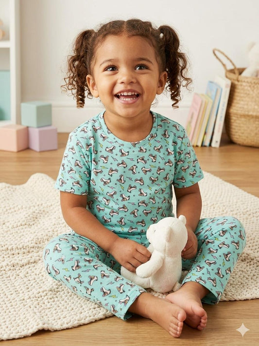 Ultra-Soft Organic Cotton 2-Piece Pajama Set - skates