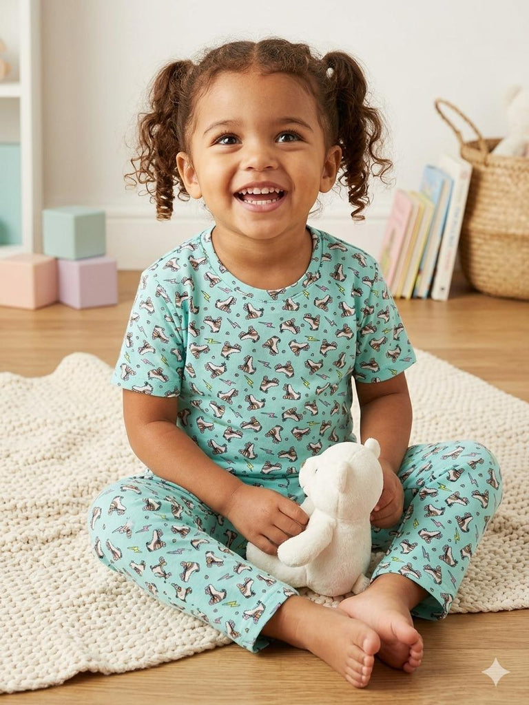 Ultra-Soft Organic Cotton 2-Piece Pajama Set - skates