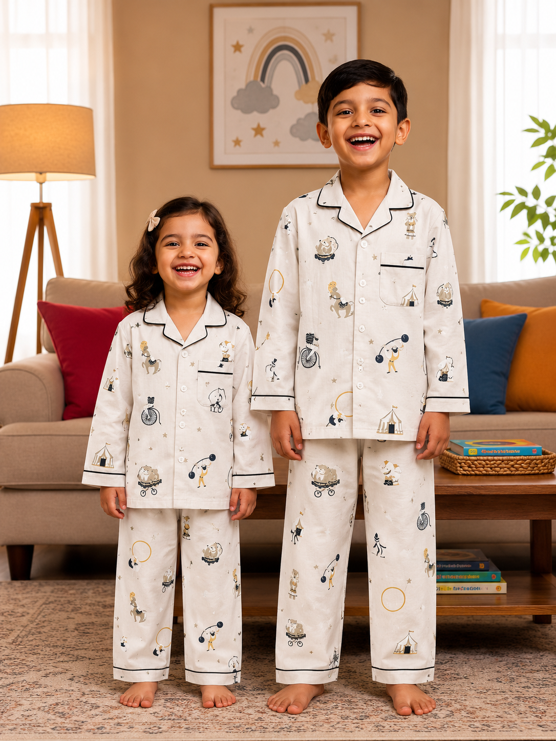 Little Dreamers Printed Kids Pajama Set