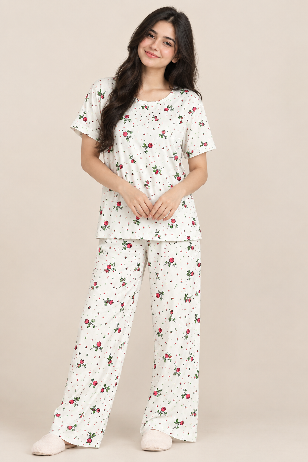 🌹 Rose Bloom Printed Night Suit